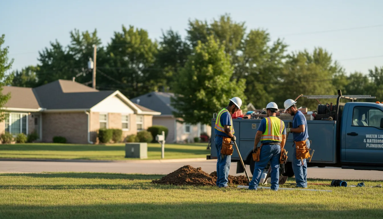 Residential water line and bathroom plumbing service in Buffalo, KY
